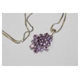 5 carat Amethyst .925 Sterling Necklace