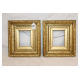 Pair of Antique Gold gilt Picture Frames outside