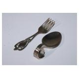 Antique sterling 1908 Art Nouveau Lunt