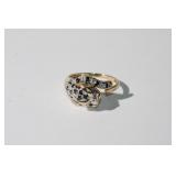 14K 585 yellow gold 'KTL' Leopard ring