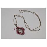 Marquise Cut Starburse (pink Stones) .925