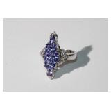 NIB sterling 925 and tanzanite ring, 5.74g,