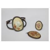Sterling Silver Scringhaw Bracelet, Ring, &
