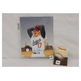 Carl Erskine Event card in person & signed picture