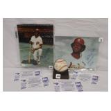 Bake McBride 1974 NL ROY w/ event card in person
