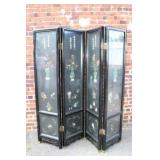 Vintage 4 panel Shadowbox Chinese Screen w/