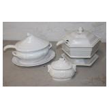 Vintage Ironstone Tureen Sets plus gravy