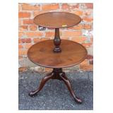 Two tier Mahg. Spinning Dumbwaiter by