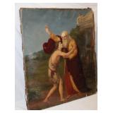 18th/19th Century Oil on Canvas 'The Prodigal Son'