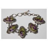 Bally Agate Bracelet Sterling Silver