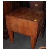 30' x 30' Maple Antique Butcher Block 33' tall,