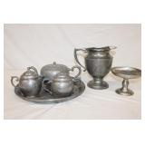 Pewter Lot; Chinese Export 1920-1930's tea set,