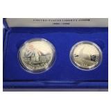 2pc Silver & half Dollar US Liberty Coin Set