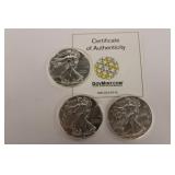 2 - 2019, 2020 1 oz fine silver American Eagle