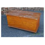 Antique Grain Painted Poplar Chest w/ walnut