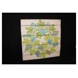 Floral Painting on 5 wood planks 2' x 2'