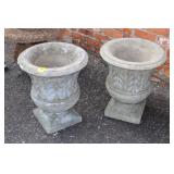 Pair 20' tall x17' dia Concrete Planters