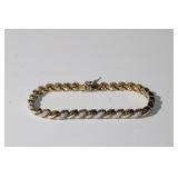 18kt over Sterling Silver Diamond Accent Bracelet