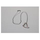 14kt white gold & Diamond Heart Necklace