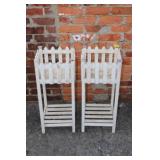 Pair of Antique Wooden Planters