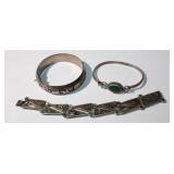 .925 Stering Bracelets all 3 are Mexican Sterling