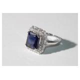 Sapphire Ring w/ diamonds