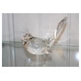 Stueben Crystal Bird/Wren approx  3.5'H x 4.5'L