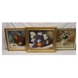 3pcs Oil on Canvas, 2 Vera Eksarchow 1982 & Unknow