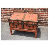 Antique Trunk on Stand