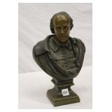 Antique Metal Shakespeare Sculpture 12' **Not