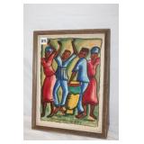 Watercolor signed Dominique Pierre Vintage