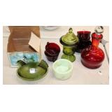 Vintage Glass Lot, Hen on a Nest, Candy Dish,