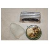 3pcs Vintage Glass Paperweights, Vintage Chimney
