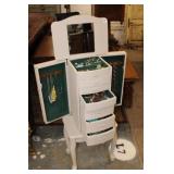 Floor Model Jewelry Box w/ costume jewelry has