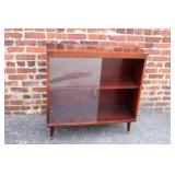 Mid Century Bookcase w/ Sliding glass doors