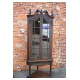Antique 2 piece Oak Corner Cabinet