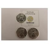 2019, 2020, 2021 1oz fine silver American Eagle