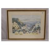 Signed Original 1980 Watercolor Landscape