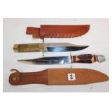 2pcs CVA Bowie Knife 12' Long, w/ Sheath &