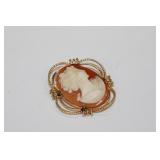 Cameo Pin/Pendant 1.25' w/ 14kt gold clasp