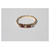 14kt yellow gold Ruby & Diamond 5 Stone