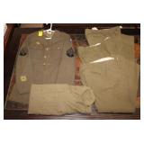 3 green trousers & 1 green shirt belonging to