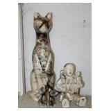 Horsehair: 2 Kittens 18' tall cat, Native American