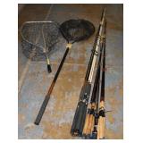 14 Fishing Rods and 2 nets