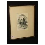 Salvador Dali,  'Velazquez', Original Etching on