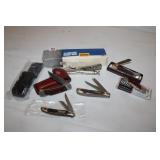 6pc Uncle Henry Pocket Knives; Schrade vice grip /