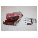 Case DR6103L SS Knife w/ leather holder new