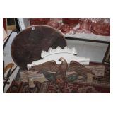 5pc Vintage Wood Decor; Syracuse Ornamental