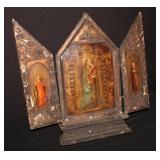 19th Century Italian Icon in gold gilt florentine