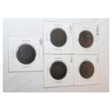 5 Large US Cents: 2- 1798s, 1801, 1803, 1805